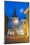 Sighisoara Clock Tower at Night in the Historic Centre of Sighisoara, a 12th Century Saxon Town-Matthew Williams-Ellis-Mounted Photographic Print