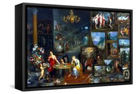 Sight and Smell-Jan Brueghel the Elder-Framed Stretched Canvas