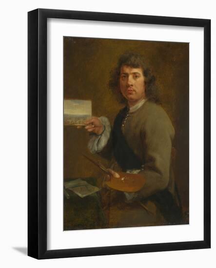 Sight (Portrait of Robert Van Den Hoecke (1622-1688), before 1661 (Oil on Wood)-Gonzales Coques-Framed Giclee Print