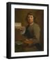 Sight (Portrait of Robert Van Den Hoecke (1622-1688), before 1661 (Oil on Wood)-Gonzales Coques-Framed Giclee Print