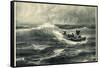 Sighting of "The Flying Dutchman" Raises False Hopes for a Boatload of Shipwreck Survivors-Hermann Hendrich-Framed Stretched Canvas