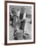 Sights of a Typical Summer at Cape Cod: Watering Clams to Aid the Steaming for Clambake-null-Framed Photographic Print