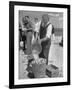 Sights of a Typical Summer at Cape Cod: Watering Clams to Aid the Steaming for Clambake-null-Framed Photographic Print