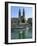 Sightseeing Boat on the River Limmat in Front of Grossmunster Church, Zurich, Switzerland, Europe-Richardson Peter-Framed Photographic Print