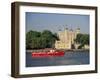 Sightseeing Boat on the River Thames, and the Tower of London, Unesco World Heritage Site, England-Ruth Tomlinson-Framed Photographic Print