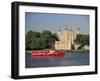 Sightseeing Boat on the River Thames, and the Tower of London, Unesco World Heritage Site, England-Ruth Tomlinson-Framed Photographic Print
