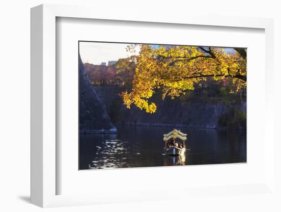 Sightseeing boat, Osaka Castle, Osaka, Kansai, Japan-Christian Kober-Framed Photographic Print