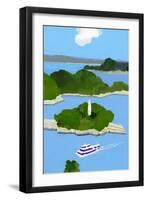 Sightseeing boat-Hiroyuki Izutsu-Framed Giclee Print