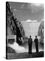 Sightseers Enjoying the Magnificent Power of Boulder Dam-Alfred Eisenstaedt-Stretched Canvas