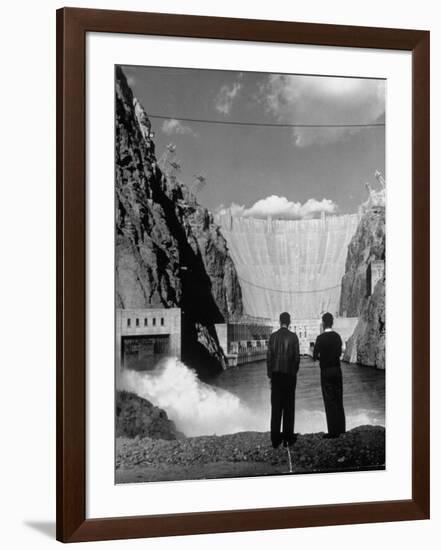 Sightseers Enjoying the Magnificent Power of Boulder Dam-Alfred Eisenstaedt-Framed Photographic Print