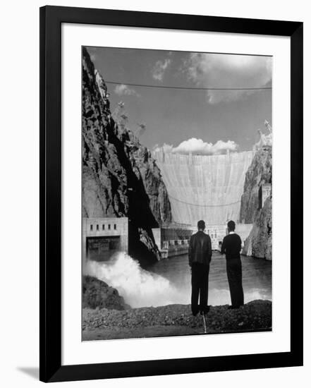 Sightseers Enjoying the Magnificent Power of Boulder Dam-Alfred Eisenstaedt-Framed Photographic Print