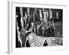 Sightseers Gaping Up at the Sculpture of Great Senators in the US Capitol Building's Hall of Fame-Margaret Bourke-White-Framed Photographic Print