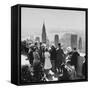 Sightseers Taking a Guided Tour on Top of the Rockefeller Center Post Office's Roof-Bernard Hoffman-Framed Stretched Canvas