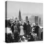 Sightseers Taking a Guided Tour on Top of the Rockefeller Center Post Office's Roof-Bernard Hoffman-Stretched Canvas