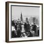 Sightseers Taking a Guided Tour on Top of the Rockefeller Center Post Office's Roof-Bernard Hoffman-Framed Photographic Print