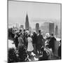 Sightseers Taking a Guided Tour on Top of the Rockefeller Center Post Office's Roof-Bernard Hoffman-Mounted Photographic Print