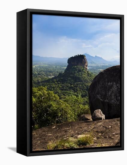 Sigiriya Rock Fortress, UNESCO World Heritage Site, Seen from Pidurangala Rock, Sri Lanka, Asia-Matthew Williams-Ellis-Framed Stretched Canvas