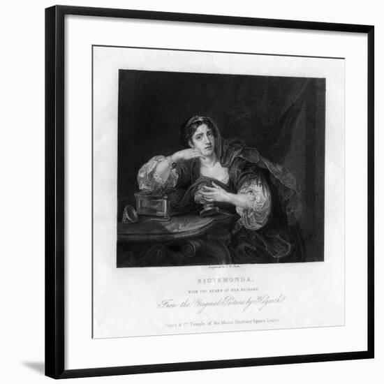 Sigismonda, with the Heart of Her Husband, 1833-TW Shaw-Framed Giclee Print