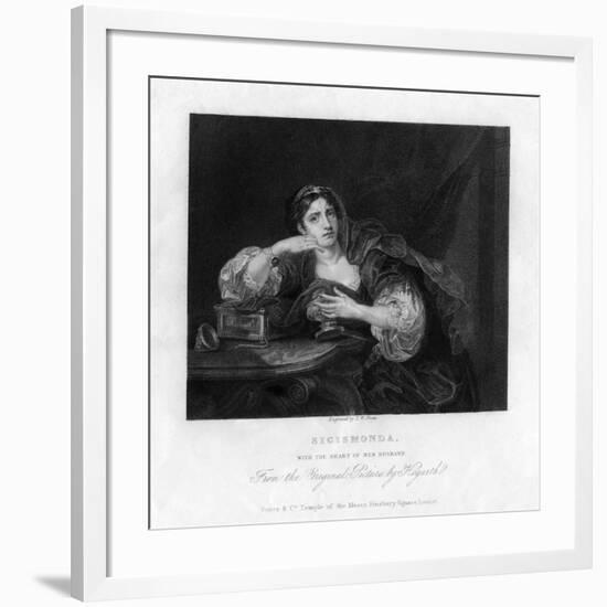 Sigismonda, with the Heart of Her Husband, 1833-TW Shaw-Framed Giclee Print