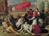 St. Charles Borromeo Administering the Sacrament to Plague Victims in 1576-Sigismondo Caula-Stretched Canvas