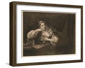 'Sigismunda Mourning over the Heart of Guiscardo', 1759-William Hogarth-Framed Giclee Print