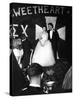 Sigma Chi Sweetheart Ball with Her Date, MIT Student Joel Searcy-Gjon Mili-Stretched Canvas
