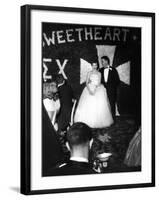 Sigma Chi Sweetheart Ball with Her Date, MIT Student Joel Searcy-Gjon Mili-Framed Photographic Print