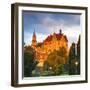 Sigmaringen Castle Illuminated at Sunrise, Swabia, Baden Wurttemberg, Germany, Europe-Doug Pearson-Framed Photographic Print