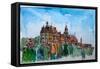 Sigmaringen Castle Watercolor-Markus Bleichner-Framed Stretched Canvas