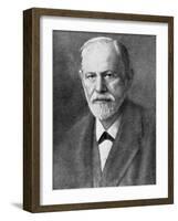 Sigmund Freud (1856-193), Austrian Neurologist-null-Framed Giclee Print