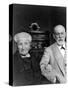 Sigmund Freud, and His Mother, Amalia Freud, in 1925-null-Stretched Canvas