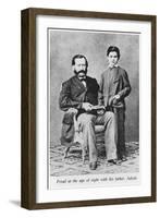 Sigmund Freud at the Age of Eight with His Father Jakob-null-Framed Giclee Print
