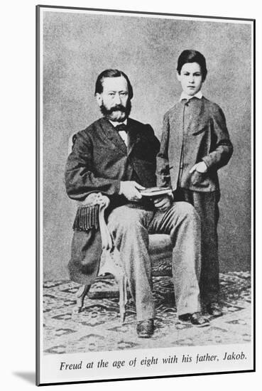 Sigmund Freud at the Age of Eight with His Father Jakob-null-Mounted Giclee Print