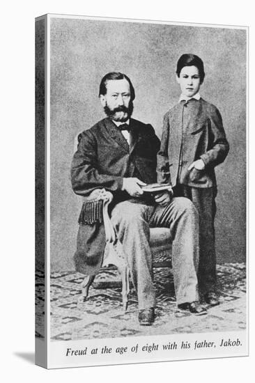 Sigmund Freud at the Age of Eight with His Father Jakob-null-Stretched Canvas