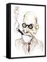 Sigmund Freud Austrian neurologist and psychotherapist of Czech birth; caricature-Neale Osborne-Framed Stretched Canvas