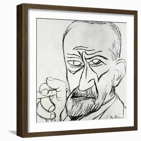 Sigmund Freud, Austrian Psychologist-null-Framed Photographic Print