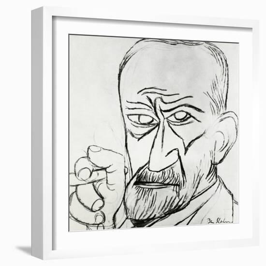 Sigmund Freud, Austrian Psychologist-null-Framed Photographic Print