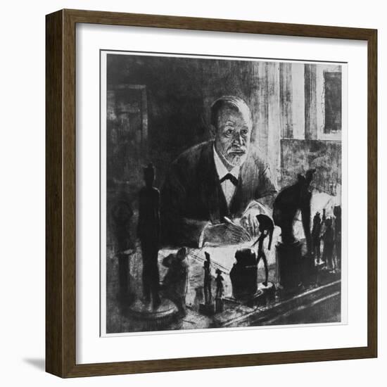 Sigmund Freud, Austrian Psychologist-null-Framed Photographic Print