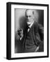 Sigmund Freud, Founder of Psychoanalysis, Smoking Cigar-null-Framed Premium Photographic Print