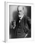 Sigmund Freud, Founder of Psychoanalysis, Smoking Cigar-null-Framed Premium Photographic Print