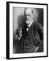 Sigmund Freud, Founder of Psychoanalysis, Smoking Cigar-null-Framed Premium Photographic Print
