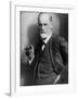 Sigmund Freud, Founder of Psychoanalysis, Smoking Cigar-null-Framed Premium Photographic Print