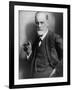 Sigmund Freud, Founder of Psychoanalysis, Smoking Cigar-null-Framed Premium Photographic Print