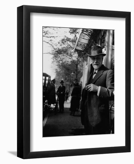 Sigmund Freud Holding a Cigar-null-Framed Premium Photographic Print
