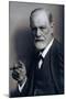 Sigmund Freud Smoking Cigar in a Classic Early 1920s Portrait-null-Mounted Art Print