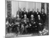 Sigmund Freud with colleagues at a psychoanalytic congress in The Hague, 1920-null-Mounted Photographic Print