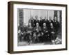 Sigmund Freud with colleagues at a psychoanalytic congress in The Hague, 1920-null-Framed Photographic Print