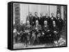 Sigmund Freud with colleagues at a psychoanalytic congress in The Hague, 1920-null-Framed Stretched Canvas