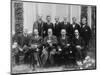 Sigmund Freud with colleagues at a psychoanalytic congress in The Hague, 1920-null-Mounted Photographic Print