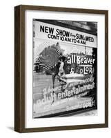 Sign Advertising Adult Entertainment-null-Framed Photographic Print